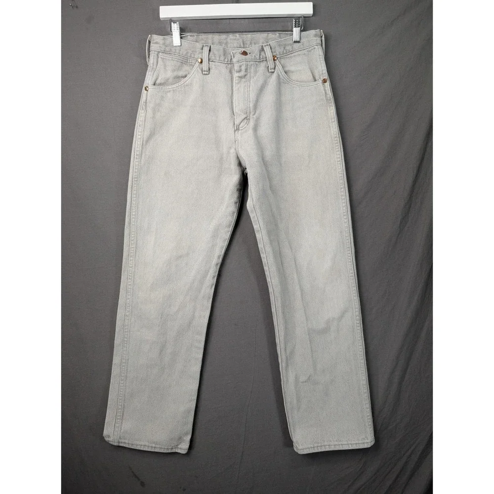 Wrangler 13MWZFG Mens Grey Cowboy Cut Regular Fit Jeans 33x30 USA Made